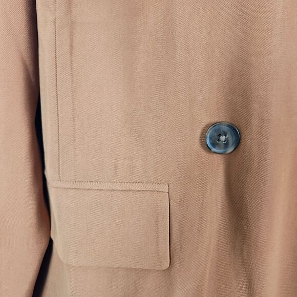 A New Day Women's Essential Blazer Double-Breasted Tan Size Small Business Chic - Picture 8 of 13